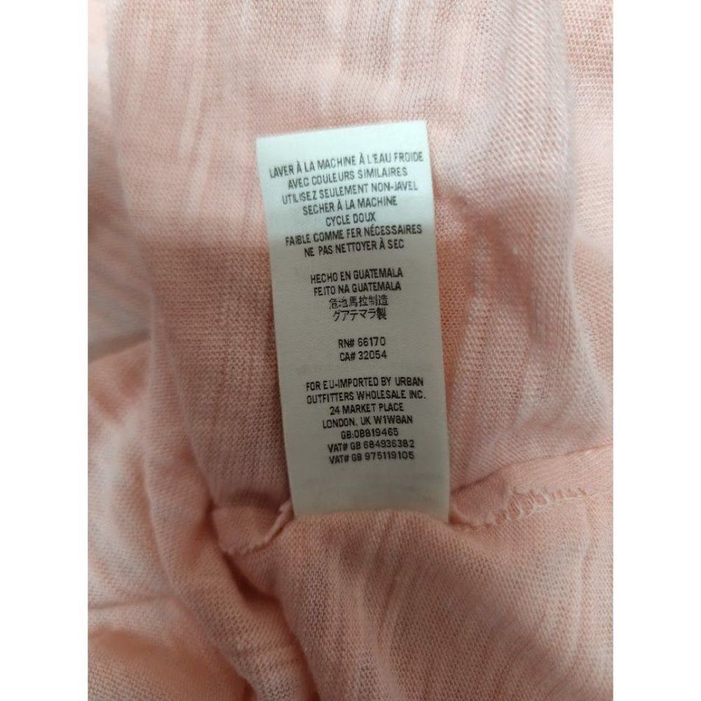 Free People Burnout Cold Shoulder Top Women's Pale Pink Distressed‎ Faded NEW - Picture 8 of 12